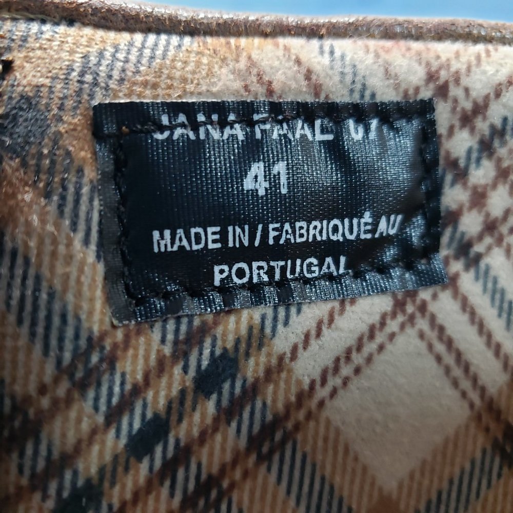 Bos & Co ‘Jan Faal’ Portugal Tall Heel Rustic Leather Brown Boots 41 - Picture 10 of 14